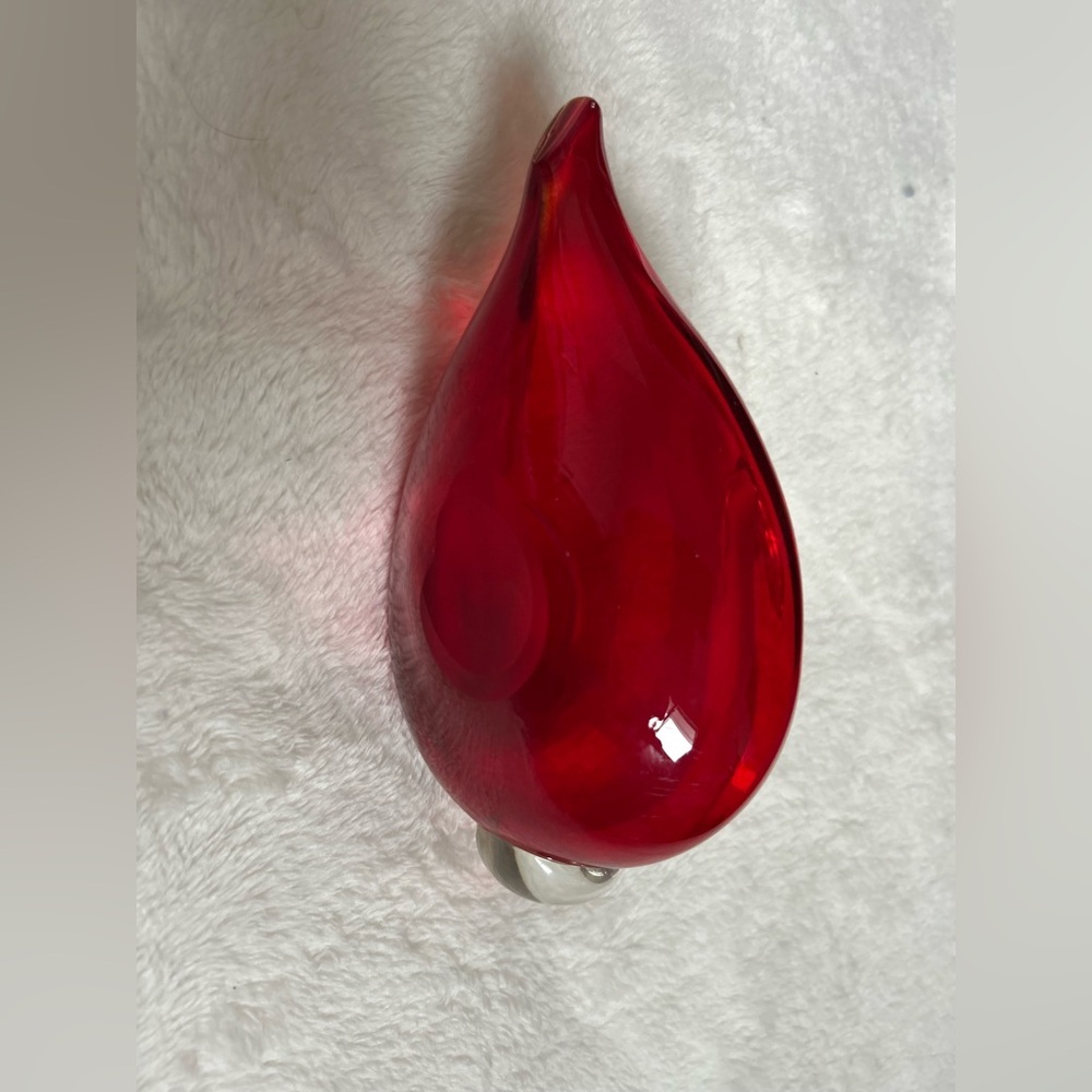 VINTAGE Duncan & Miller Red Glass Swan Dish - Picture 4 of 5
